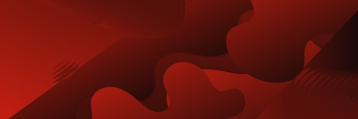 Modern Black and Red Vector Template with Futuristic Elements