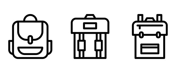 backpack icon or logo isolated sign symbol vector illustration - high quality black style vector icons