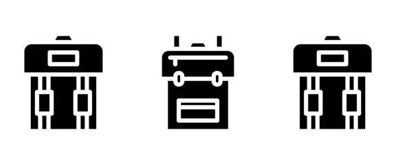 backpack icon or logo isolated sign symbol vector illustration - high quality black style vector icons