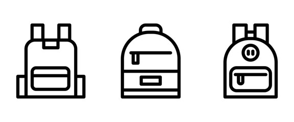 backpack icon or logo isolated sign symbol vector illustration - high quality black style vector icons