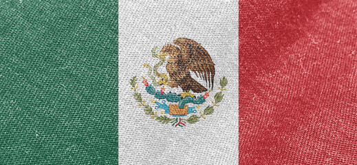 Mexico flag fabric cotton material wide flag wallpaper