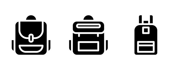 backpack icon or logo isolated sign symbol vector illustration - high quality black style vector icons
