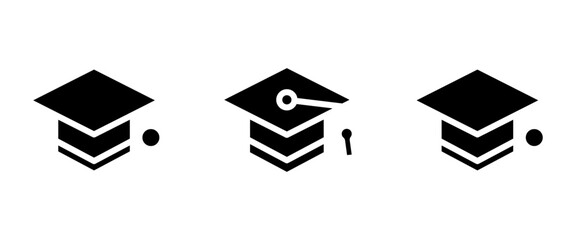 mortarboard icon or logo isolated sign symbol vector illustration - high quality black style vector icons