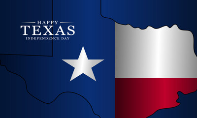 Obraz na płótnie Canvas Texas Independence Day Background. Banner, Poster, Greeting Card. Vector Illustration.