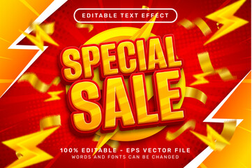 special sale 3d text effect and editable text effect