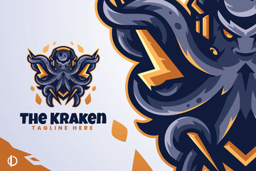 Kraken - Mascot & Esport logo template, All elements in this template are editable © Diyanart