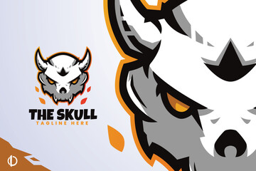 The Skull - Mascot & Esport logo template, All elements in this template are editable © Diyanart