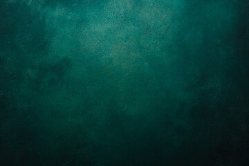 Fototapeta na wymiar Matte green texture or background with stains, waves and grain elements. Image with place for text. Template for design