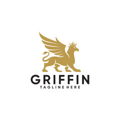 Obraz premium griffin gold logo design