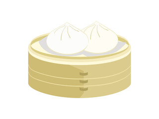 せいろに入った点心、豚まん