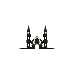 Vintage High Tower Mosque Graphic Silhouette 
