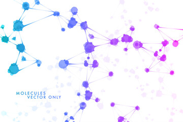 Abstract molecules design. Molecular structure illustration