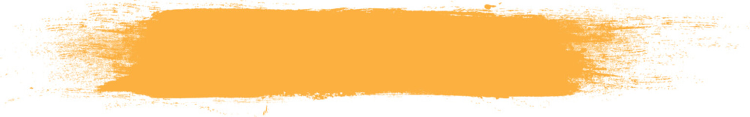 Orange brush stroke isolated on background. Paint brush stroke vector for ink paint, grunge design element, dirt banner, watercolor design, dirty texture. Trendy brush stroke, vector illustration