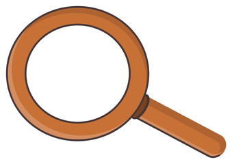 isolated magnifier sticker