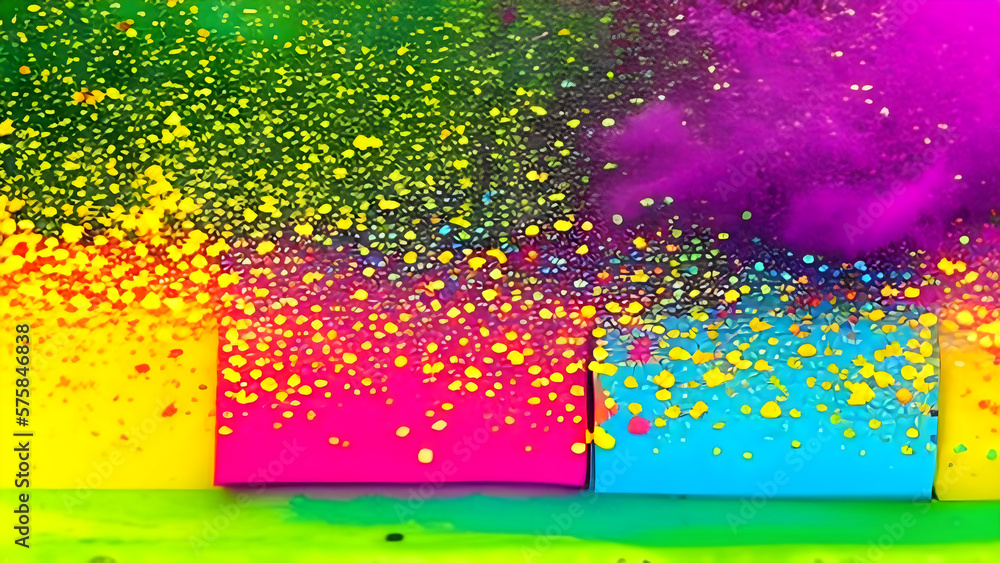 Poster abstract colorful background with bubbles - ai-generated