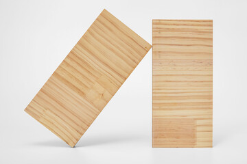 wooden plank isolated on white background