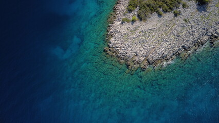rocky beach on island Hvar