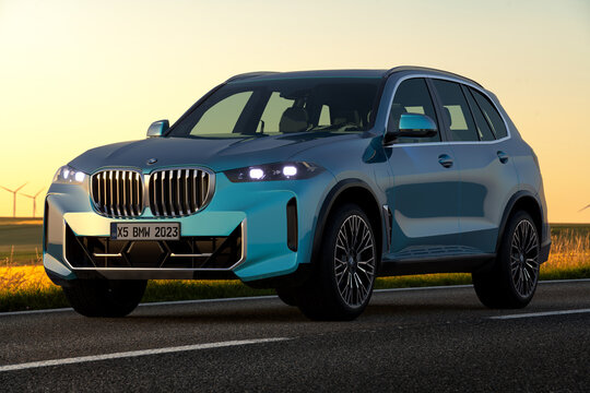 Redesigned BMW X5 . This is the first major facelift of the X5 in five years