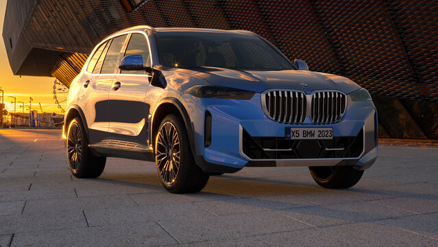 Redesigned BMW X5 . This is the first major facelift of the X5 in five years
