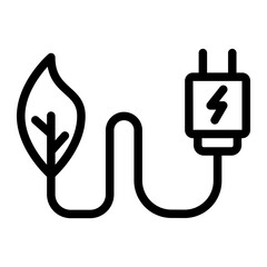 clean energy line icon