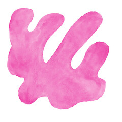 Pink Watercolor Abstract Shapes 