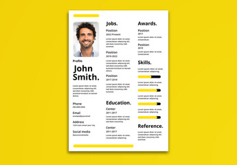 Yellow Business Minimalist Resume