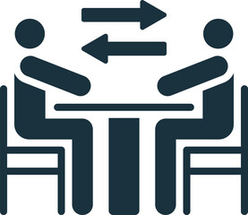 Communication icon. Monochrome simple sign from collaboration collection. Communication icon for logo, templates, web design and infographics.