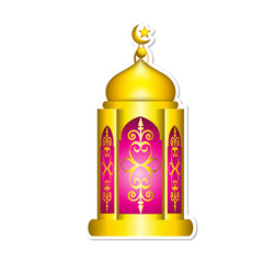3d cartoon Islamic decor object element