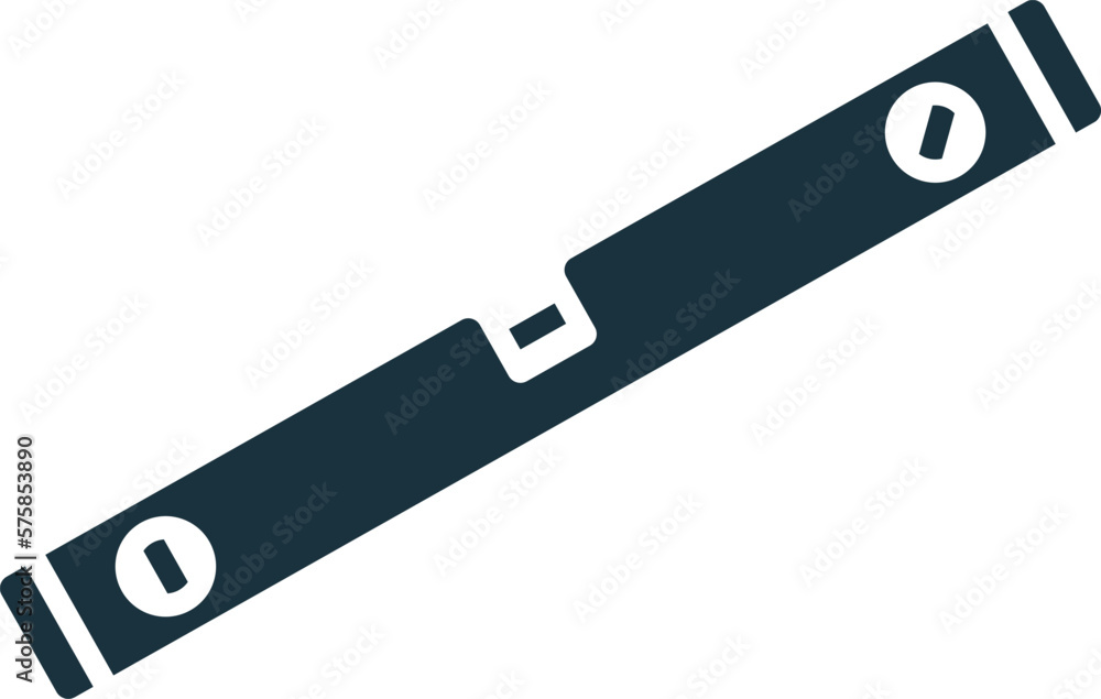 Poster building level icon. monochrome simple sign from construction instruments collection. building level