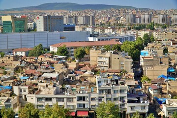 Panoromic view of Gaziantep city in Turkey.