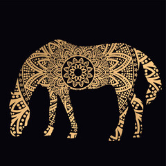 Mandala animal coloring book page for kids and adult mandala designs with horse vector coloring page ,horse mandala vector