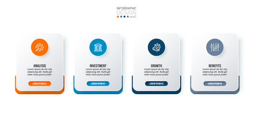 Business concept infographic template with option.
