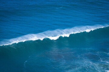 wave in ocean, aerial view