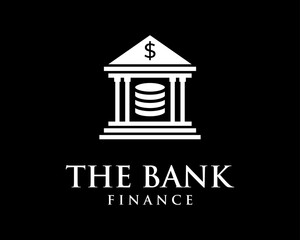 Column Bank Museum Banking Finance Coin Money Government Architecture Courthouse Vector Logo Design