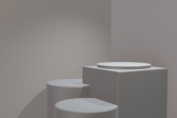 3d stage product display for advertising