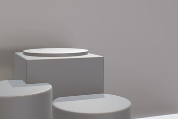 3d stage product display for advertising