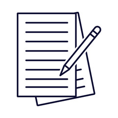 office files, pen, report, business report icon