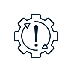 System error concept. Vector icon isolated on white background.