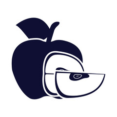 apple and apple piece icon