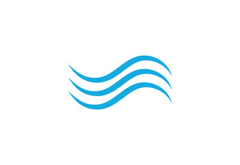 Naklejka premium Wave icon vector. Simple wave sign.