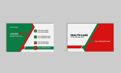 Professional creative unique business card design template WITH RWD & GREEN color 