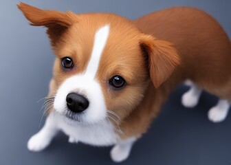Cute doggie, illustration. Pets.