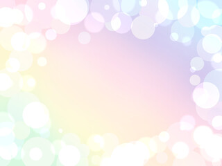 白いキラキラ輝くピンボケに七色の美しいグラデーションの背景