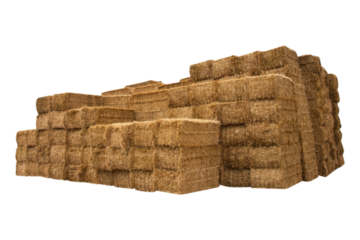 Pile of Straw Bales Isolated