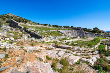 Ancient greek theater of Thorikos in Lavrio, Greece