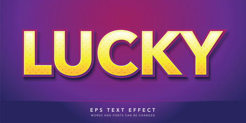 lucky 3d editable text effect