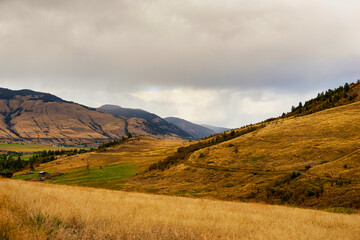 Evening landscape in the mountains