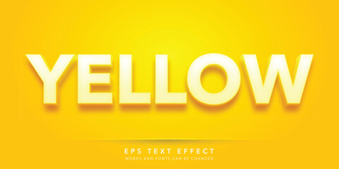 yellow 3d editable text effect