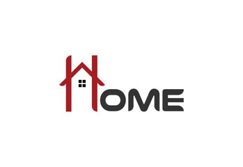 Creative home smart logo detailing with clean background.