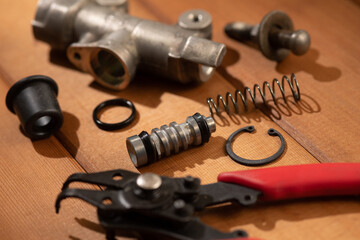 バイクのブレーキのメンテナンスイメージ(マスターシリンダー)